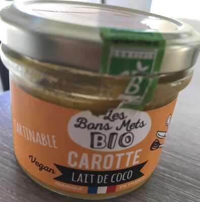 Tartinade carotte lait de coco