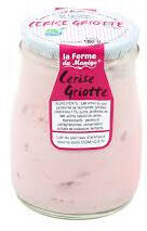 Yaourt entier au lait du jour cerises griottes