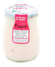 Yaourt à la Fraise au lait du jour de nos vaches