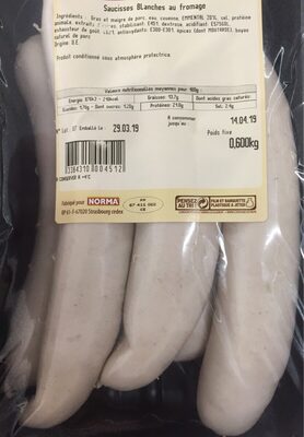 Saucisses blanches au fromage
