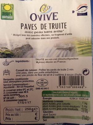 Pavés de truite