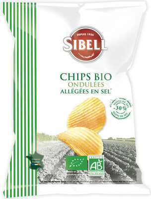 Chips bio ondulées allégées en sel