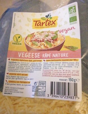 Vegeese râpé nature