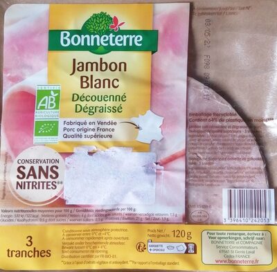 Jambon blanc découenné