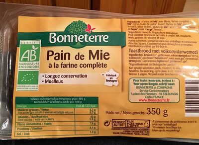 Pain de mie a la farine complete