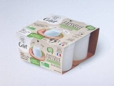 Faisselle bio, fromage blanc au lait pasteurise, les 4 pots de