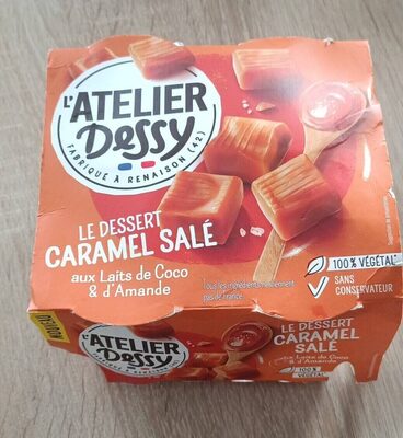 Le dessert caramel salé au lait de coco et d'amande