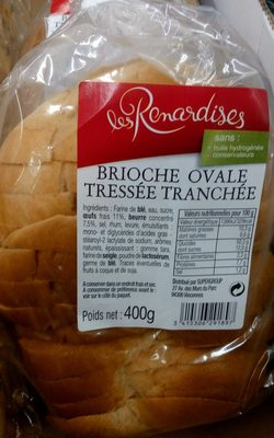 Brioche ovale tressée tranchée