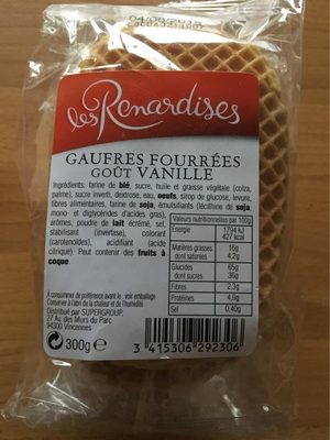 Gaufres Fourrées Goût Vanille