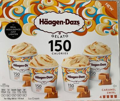Caramel swirl gelato