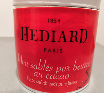 1854 hediard paris mini sablés pur beurre au cacao