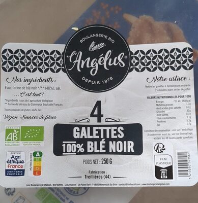 4 Galettes 100% blé noir