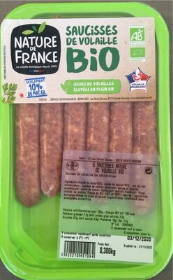 Saucisses de volaille bio