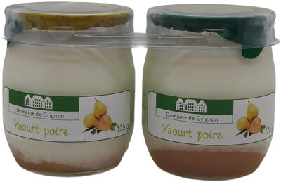 Yaourt poire DOMAINE DE GRIGNON 250g (2 * 125g)