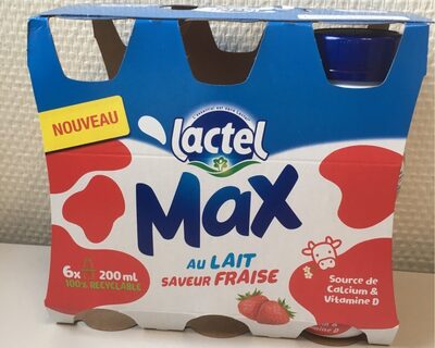 Lactel Max au lait saveur fraise