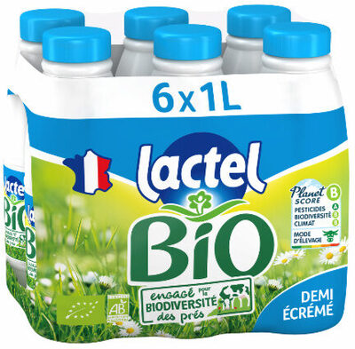 Lait bio et engagé demi-écrémé stérilisé UHT