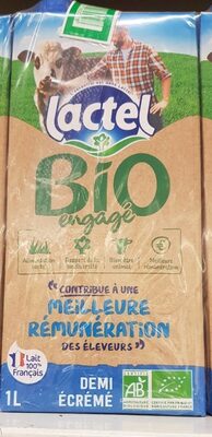 Lactel Bio engagé - lait demi-écrémé