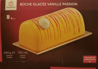 Bûche glacée vanille passion
