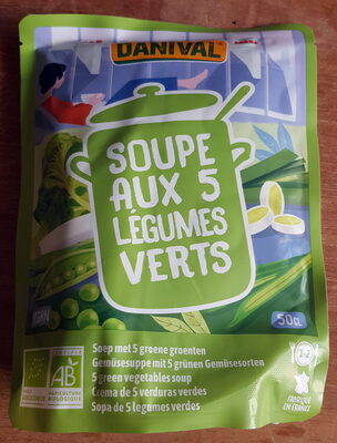 Soupe aux 5 légumes verts, bio