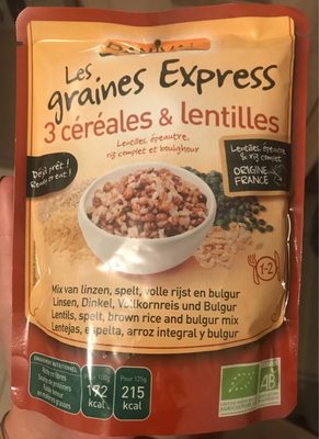 Les graines Express, 3 céréales et lentilles