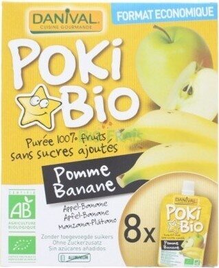 Pokibio - Purée Pomme & Banane 100% Fruit Bio
