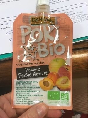GOURDE POKI POMME PECHE ABRICOT