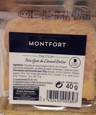 Foie gras de canard entier