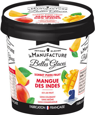 Sorbet plein fruit Mangue des Indes