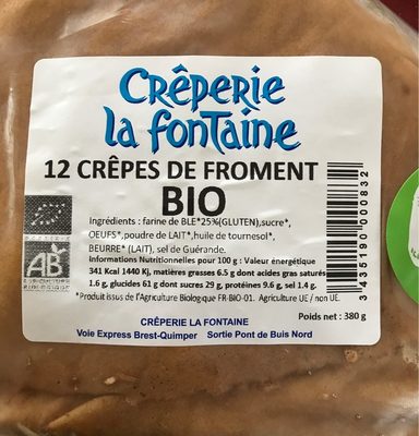 12 crêpes de froment Bio