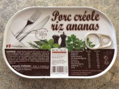 Porc Créole Riz Ananas