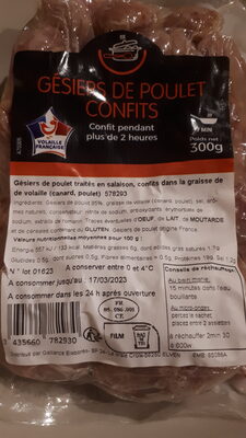 Gésiers de poulet confits