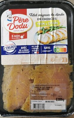 Filet mignon dinde en émincés Thym Citron