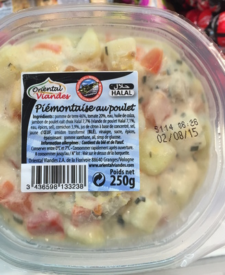 Piémontaise au Poulet