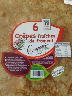 6 Crêpes fraiches de froment