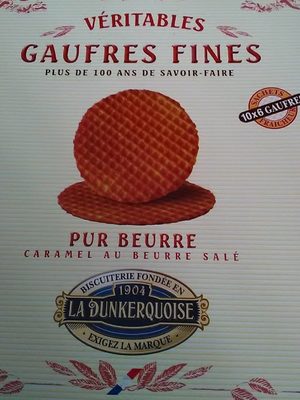 Gaufres fines  Caramel au beurre salé