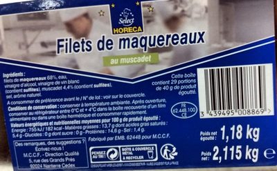 Filets de maquereaux au muscadet