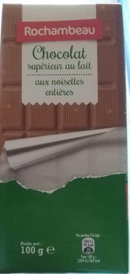 Chocolat Supérieur au Lait aux Noisettes Entières