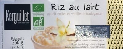 Riz au lait au lait entier et vanille de Madagascar