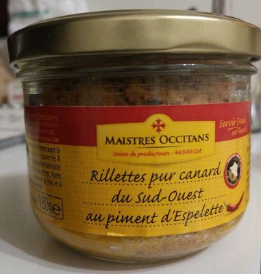 Rillettes Pur canard du Sud-Ouest au piment d'Espelette