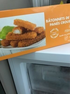 Bâtonnets de poisson panés croustillant