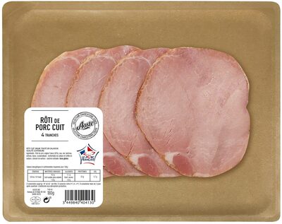 Rôti de porc cuit supérieur 4 tranches Aoste