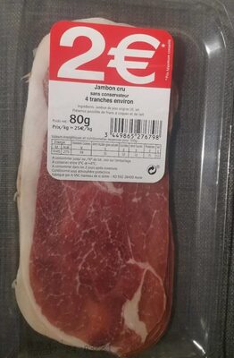 Jambon cru sans conservateur