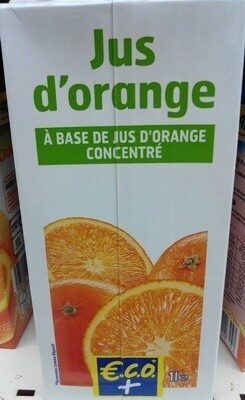 Jus d'orange à base de jus d'orange concentré