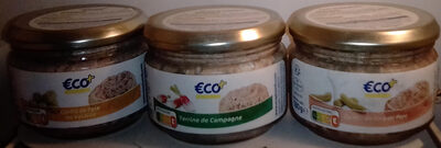 Lot de 3 Verrines - Terrine de campagne - Confit de foie de porc - Confit de foie de volaille