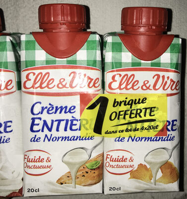 Creme entiere de Normandie - 1 brique offerte