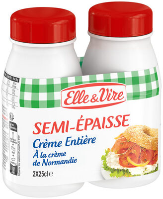 La Crème Entière Semi-Epaisse Bouteille 30% MG