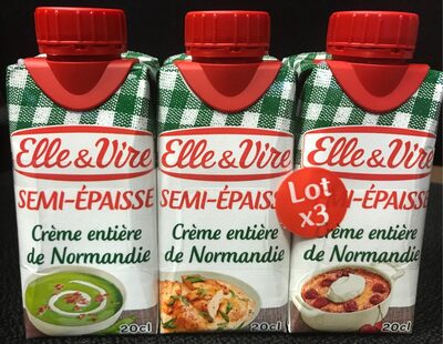 La Crème Entière Semi-Epaisse De Normandie 30%MG