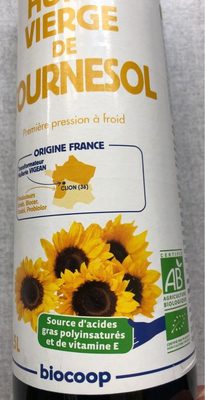 Huile Vierge de Tournesol Biologique