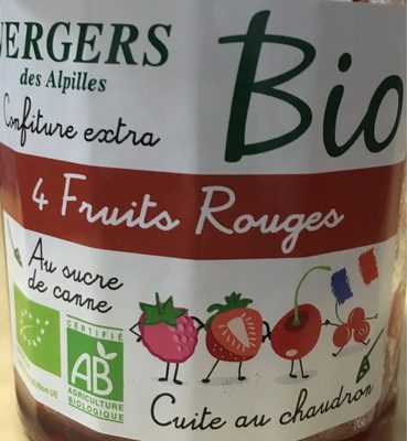 Confiture extra 4 fruits rouges bio
