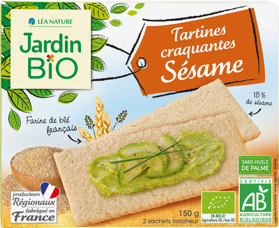 Tartines craquantes sésame jardin bio